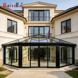 Verrière moderne à toit en verre, structure en aluminium, double vitrage transparent Low-E, verrière portable sur mesure, véranda, maison en verre - Product Image 5