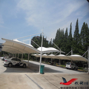 Cochera con Estructura de Acero, Techo Arqueado, Recubrimiento de PVC Impermeable, para 2 Autos, Diseño Moderno para Exteriores - Product Image 2