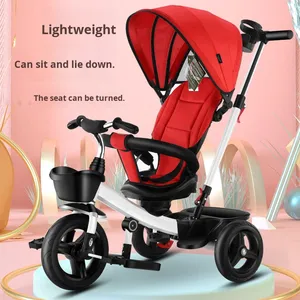Produttore all'ingrosso triciclo per <span class=keywords><strong>bambini</strong></span> passeggino Guardrail di età compresa tra 2 e 4 anni in plastica leggera sterzo bambino pedale 3 ruote - Product Image 3