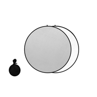 Réflecteur photo pliable 2-en-1 en nylon durable double face argent/or 30cm 60cm 80cm 110cm pour studio photo
