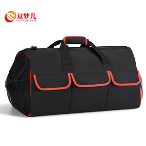Bolsa de herramientas Shuangmenger, bolsa de hombro resistente al agua con múltiples compartimentos de gran capacidad para carpintería y reparación eléctrica - Product Image 2