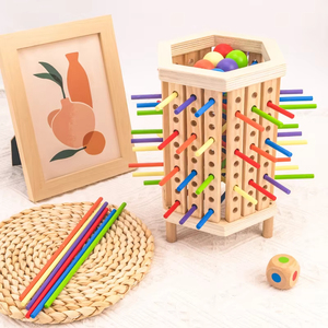 Montessori Hội Đồng Quản trị bằng gỗ trò chơi Giáo Dục Gia Đình đồ chơi cho trẻ em 2 + năm tuổi số phù hợp với thanh - Product Image 2