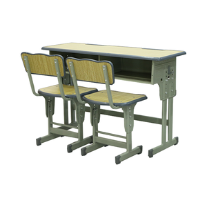 Mobilier d'école primaire <span class=keywords><strong>Double</strong></span> siège réglable en hauteur enfants bureau d'école et ensemble de chaises - Product Image 3