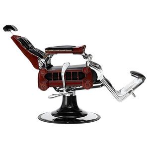 Fauteuil de barbier vintage hydraulique inclinable, robuste et classique pour salon de coiffure - Product Image 2