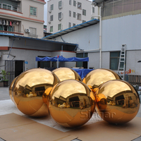 Boule de miroir gonflable géante suspendue dorée, boule de miroir en pvc brillant, boule de disco gonflable pour les événements