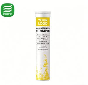 Tableta Efervescente de <span class=keywords><strong>Vitamina</strong></span> <span class=keywords><strong>C</strong></span> y Zinc de 1000 mg, Vegana, Sin Azúcar, Refuerzo Inmunitario, Antioxidante, Marca Privada OEM GMP - Product Image 1