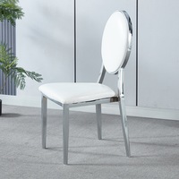 Chaise de salle à manger à dossier rond avec cadre doré, en métal, pour cuisine, vente en gros d'usine, chaise d'hôtel moderne de luxe empilable, pour banquets, événements, mariages