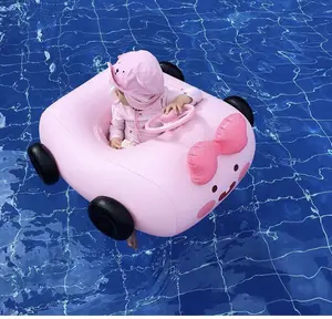 Bafan Thương Hiệu PVC Phim Hoạt Hình Inflatable Bơi Vòng Xe Thuyền Trẻ Em Bé Có Thể Gập Lại Thổi Phồng Chỗ Ngồi Với Chỉ Đạo Wheel