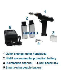 Autoclaveerbare orthopedische instrumenten, orthopedische geperforeerde boor, elektrische boormachine - Product Image 2