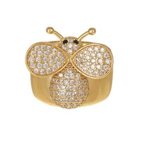 Bague en forme d'abeille en cuivre et zirconium, très vendue, confortable et unique, pour un usage quotidien