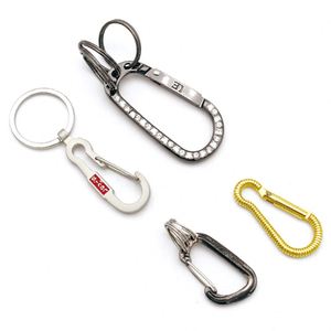 Llavero de Mosquetón de Latón de Alta Calidad con Gancho en D Giratorio y Hebilla de Aluminio, Logotipo Personalizable, Estilo Moderno - Product Image 1