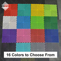 Dalles de garage emboîtables en PP imperméables, revêtement de sol modulaire en plastique, tapis de sol pour lavage de voitures, atelier extérieur