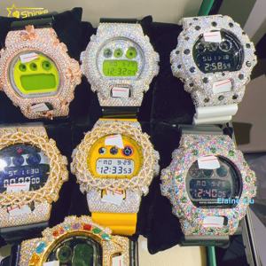 VVS Moissanite Fashion Hip Hop Luxury Iced Out Sterling Silver 925 Diamond Watch Case Bezel Avec GRA Certifié DW6900 - Product Image 3