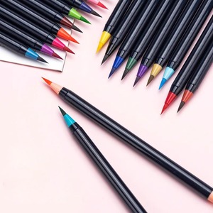 Set di Pennelli FOSKA Non Tossici di Alta Qualità, Penne ad Acquerello con Punte Flessibili per <span class=keywords><strong>Calligrafia</strong></span> <span class=keywords><strong>e</strong></span> Lavori Grafici Dettagliati - Product Image 5