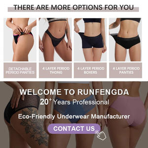 Culottes menstruelles OEM personnalisées pour femmes, avec dentelle, anti-fuites, respirantes, lavables, réutilisables, absorbantes, style hipster - Product Image 6