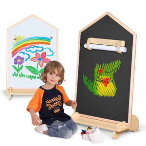 Planche à dessin magnétique double face à montage <span class=keywords><strong>mural</strong></span> avec rouleau Chevalet d'art extra large pour enfants, cadeau Montessori pour les tout-petits - Product Image 1