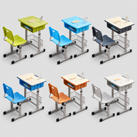Ensemble de bureau et chaise pour étudiants de qualité supérieure pour les salles de classe du primaire et du collège, bureau et chaise ergonomiques en métal