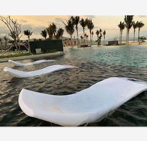 Chaise longue de <span class=keywords><strong>piscine</strong></span>, chaise longue de jardin inclinable, chaise longue blanche pour terrasse de <span class=keywords><strong>piscine</strong></span> - Product Image 1