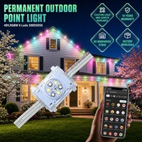 Lumières LED RGBW DC48V pour usage résidentiel, éclairage ponctuel à pixels, 200ft 300ft 500ft, étanches IP68, pour extérieur, éclairage permanent de gouttière, lumières de Noël