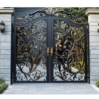 Portail en fer forgé de qualité supérieure, élégant, pour la sécurité extérieure, avec un design en volutes pour la clôture de la maison, la porte d'entrée principale