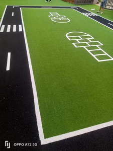 Césped artificial de césped sintético bien usado para <span class=keywords><strong>cancha</strong></span> de tenis de pádel, alfombra verde, Bola de césped artificial negra - Product Image 2