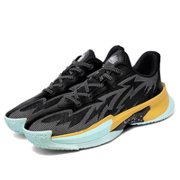 Chaussures de basket-ball professionnelles pour hommes, baskets multicolores en mesh, chaussures de sport basses, chaussures de terrain athlétiques antidérapantes pour hommes