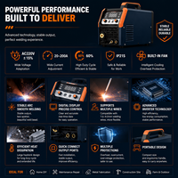 Machine à souder 3 en 1 sans gaz MIG, MIG à fil fourré, MMA ARC, Lift TIG, compatible générateur, soudeuse numérique à onduleur 220V