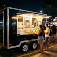 Nuevo Remolque Móvil para Café, Carritos de Comida y Remolques de Comida Totalmente Equipados, Camioneta de Pizza, Helados, Hot Dogs, Barbecue