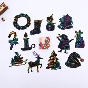 Christmas祭250gsm Scratch Paper Art DIYスクラッチPainting Card