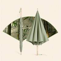 Parapluie droit semi-automatique à 8 baleines avec cadre en fibre de verre résistant au vent, poignée personnalisable pour logo d'entreprise, vente en gros, direct usine