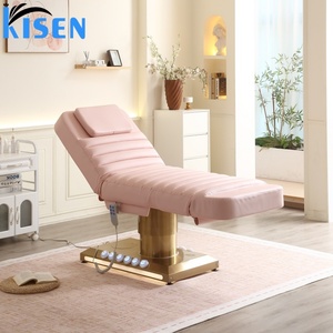 Table de massage électrique chauffante blanche Kisen Custom Beauty Salon, fauteuil médical de podologie, lit de soin esthétique pour esthéticienne - Product Image 2