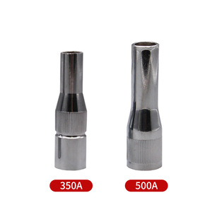 หัวเชื่อมป้องกันการลวก 350A 500A หัวฉีดอลูมิเนียมอัลลอยด์แบบปลายแบน สำหรับปืนเชื่อม - Product Image 1