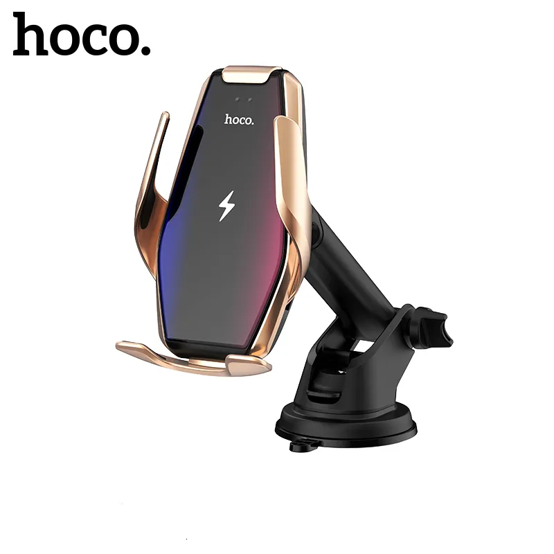 HOCO — support de téléphone portable S14, dispositif de charge sans fil à Induction automatique
