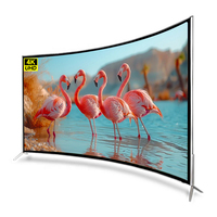 Téléviseur intelligent LED LCD 4K UHD 1080p Full HD avec Wi-Fi pour cinéma maison, effet de théâtre, verre incurvé A+, 50, 55, 65, 70, 75, 85 pouces