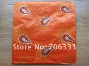 Tela de encaje africana Sego Gele ecológica de gran venta para atuendos de moda, poliéster bordado - Product Image 2