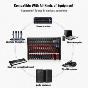 Mezclador de Audio Digital de Alta Calidad de Fábrica, 12 Canales, Alimentación Phantom de 48V, USB, Efectos de Retardo Integrados, 16 Salidas Mono, AC - Product Image 4