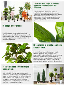 Arbre d'<span class=keywords><strong>olivier</strong></span> artificiel de haute simulation Ruopei 90-270 cm résistant aux UV, faux <span class=keywords><strong>olivier</strong></span> avec <span class=keywords><strong>pot</strong></span>, décoration intérieure, bureau, hôtel - Product Image 5