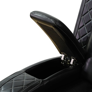 Sofá Seccional Eléctrico Reclinable de 3 Plazas de Alta Calidad, en Cuero Genuino con Relleno de Esponja, para Sala de Estar - Product Image 6