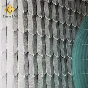 Pena caindo 3D cinza branco gelo rachado arte artesanal telhas para parede backsplash
