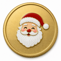 Pièce de monnaie commémorative de Noël personnalisée du Père Noël en alliage de zinc avec relief 3D et émail pour cadeau de fête