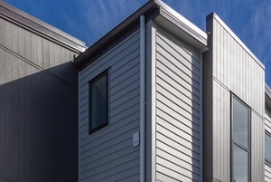 Revestimiento de tablero de fibra de <span class=keywords><strong>cemento</strong></span> de grano de madera impermeable para Villa Hospital Hotel taller <span class=keywords><strong>fachadas</strong></span> de apartamentos para soluciones ventiladas - Product Image 3