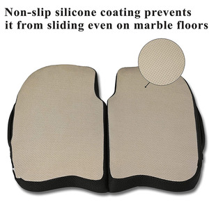 Coussins de siège en mousse à mémoire de forme en tissu respirant 6154 en forme de U avec dos antidérapant pour fauteuil roulant, coussins de siège en forme de U doux - Product Image 3