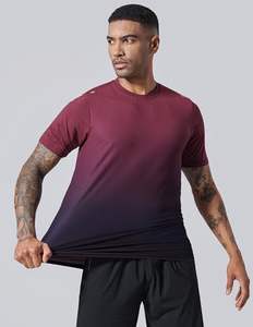T-shirts Hip Hop pour hommes, surdimensionnés, actifs, à séchage rapide, respirants, col rond |   Short de sport pour la course à pied, la salle de sport, l'entraînement, manches courtes, en vrac - Product Image 3