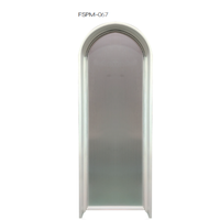 Porte extérieure à battant en aluminium et verre, design moderne de style français classique, taille et couleur personnalisées, dessus arqué, garantie 5 ans