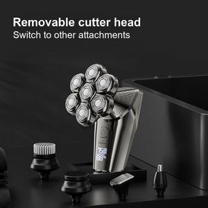 CITICITY Rechargeable Men's Seven-Head Electric <b>Shaver</b> Bald Hair Clipper Razor with IPX7 Waterproof Feature for Household Use - Product Image 6