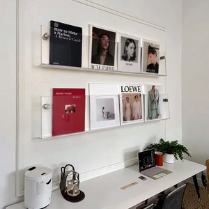 Tùy Chỉnh Acrylic Tạp Chí Giá Tài Liệu Giá Treo Tường Nổi Kệ Sách Thời Trang Treo Kệ Sách Văn Học Lưu Trữ Giá - Product Image 4