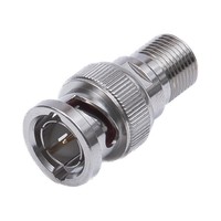 BOM Service BNCCP-FJ-75 Straight Plug to Jack Coaxial Connector RF Adapters BNC to F 75 Ohms BNCCPFJ75 Free Hanging In-Line