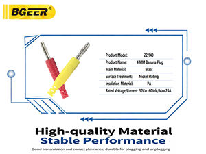 4.0 मिमी लालटेन केले प्लग-इंजेक्शन पिघला तांबे की धातु फिटिंग, शुद्ध तांबे के निकल प्लाई परीक्षण पुरुष कनेक्टर, अनुकूलन योग्य - Product Image 6