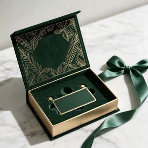 FX Custom Magnetic Closure Gift Box Foldable Paperboard Jewelry Presentation Packaging With Velvet Insert for OEM - Product Image 2