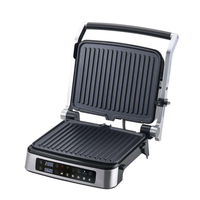 Grille-pain multifonction 2-en-1, presse à panini et gaufrier, 4 plaques amovibles, gril électrique avec minuterie, antiadhésif, pour la maison